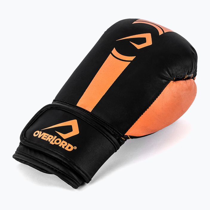 Rękawice bokserskie Overlord Boxer czarne/pomarańczowe 8