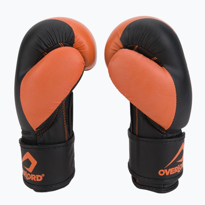 Rękawice bokserskie Overlord Boxer czarne/pomarańczowe 4