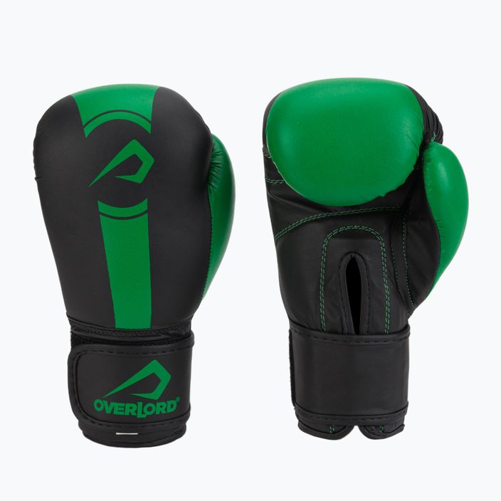 Rękawice bokserskie Overlord Boxer czarne/zielone 3