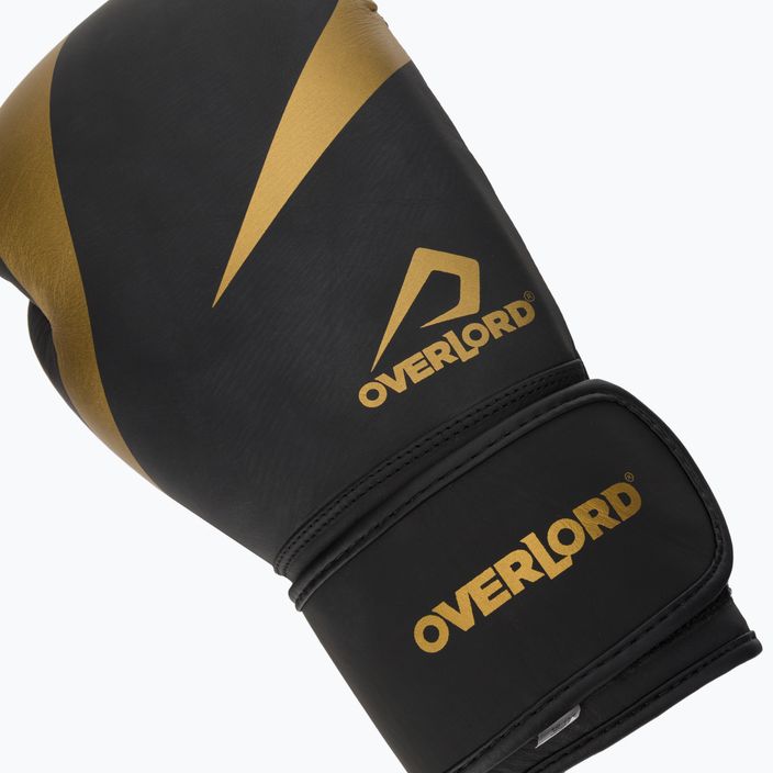 Rękawice bokserskie Overlord Riven Gold czarne 5