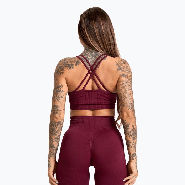 Biustonosz treningowy Gym Glamour Push Up 2.0 merlot 3