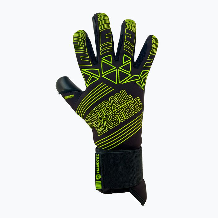 Rękawice bramkarskie dziecięce Football Masters Fenix green fluo