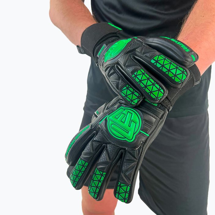 Rękawice bramkarskie Football Masters Voltage Plus NC black/green 4