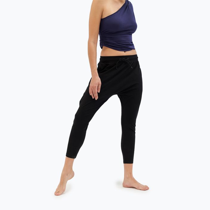 Spodnie do jogi damskie Moonholi Cosmic Cropped Track Pants czarne 219 2