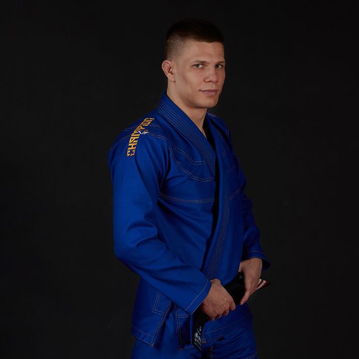 GI do brazylijskiego jiu-jitsu męskie Ground Game Champion 2.0 niebieskie 4