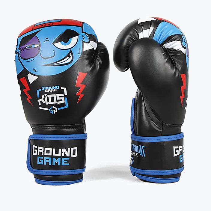 Rękawice bokserskie dziecięce Ground Game Prodigy czarne/multi 7
