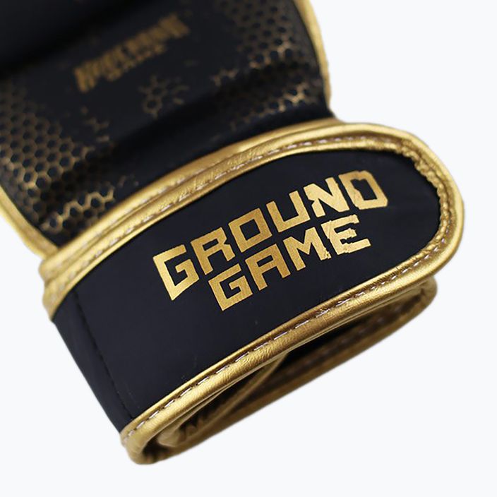 Rękawice sparingowe Ground Game MMA Cage Gold czarne/złote 7