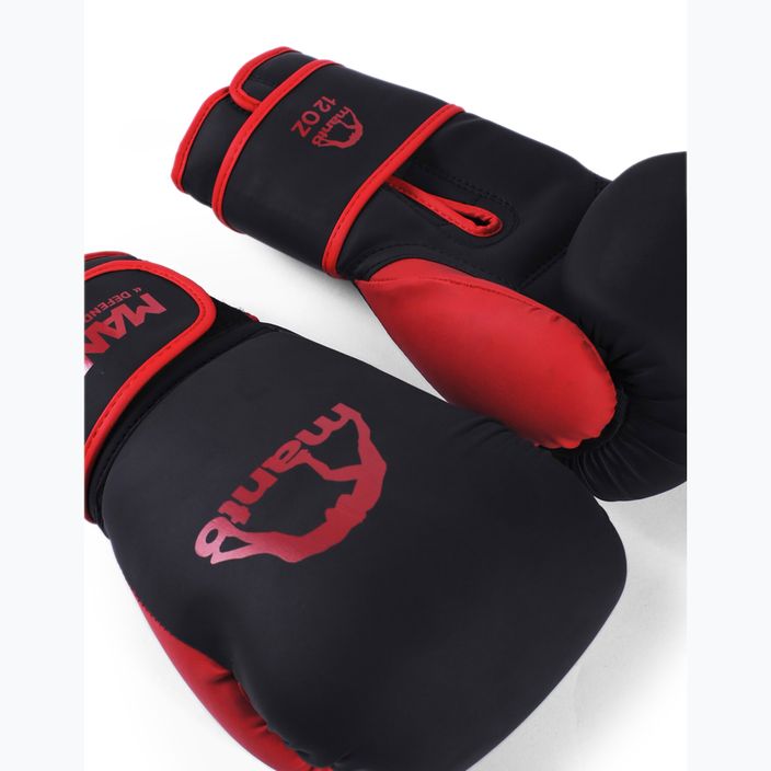 Rękawice bokserskie MANTO Essential czarny/czerwony 2