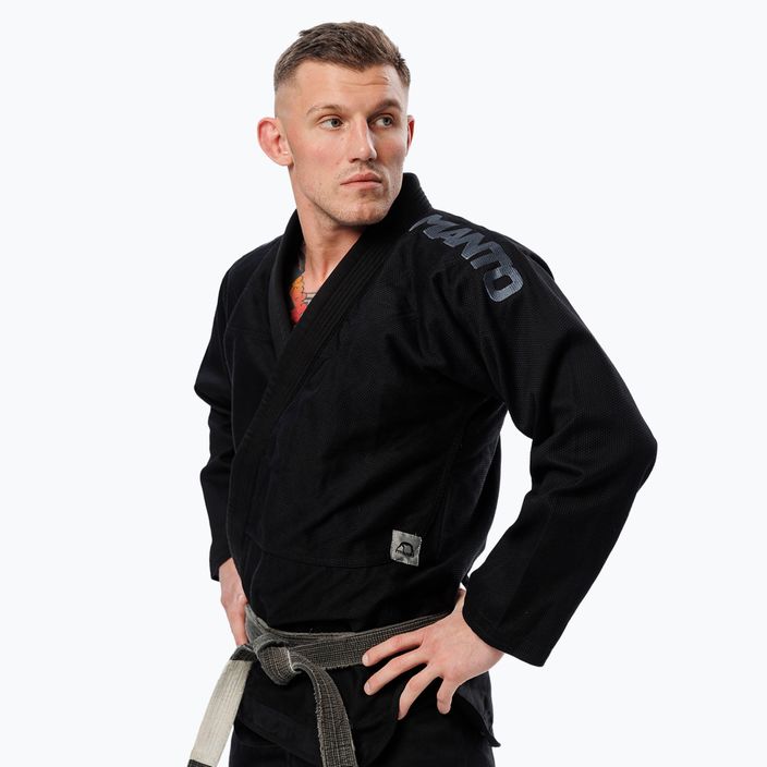 GI do brazylijskiego jiu-jitsu męskie MANTO X5 BJJ Blackout black 3