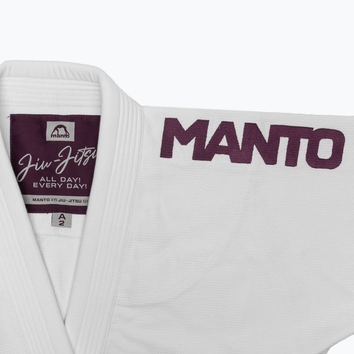 GI do brazylijskiego jiu-jitsu MANTO X5 biały 11