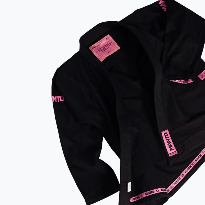 GI do brazylijskiego jiu-jitsu MANTO Rise 2.0 black/pink 2