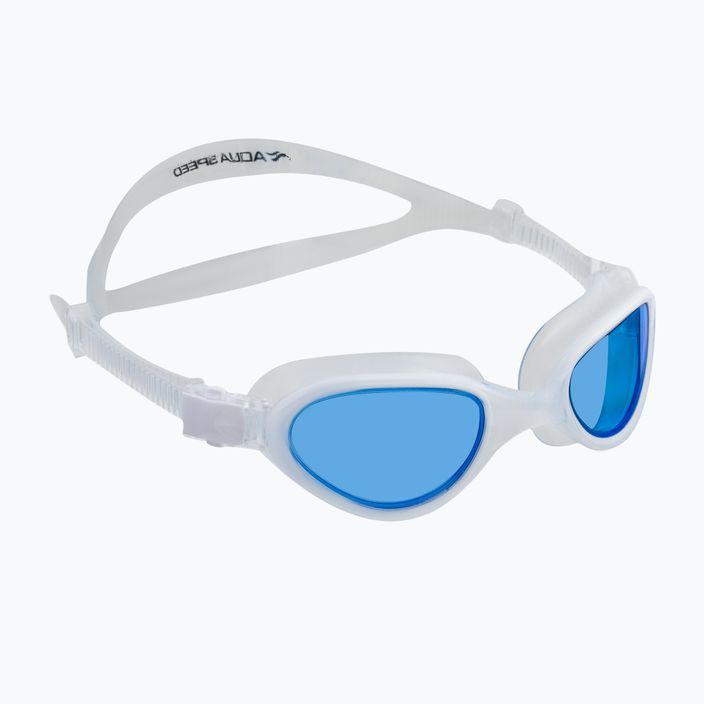 Okulary do pływania AQUA-SPEED X-Pro białe/niebieskie