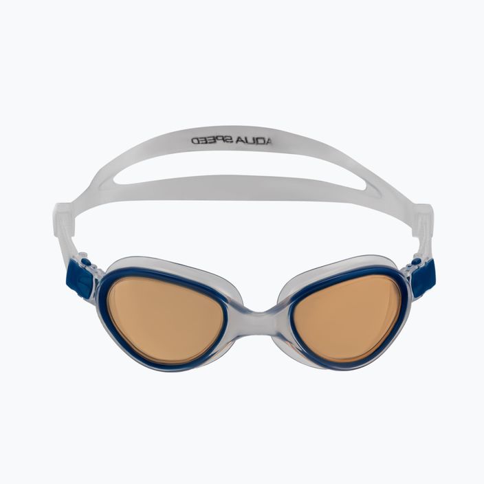 Okulary do pływania AQUA-SPEED X-Pro niebieskie/pomarańczowe 2