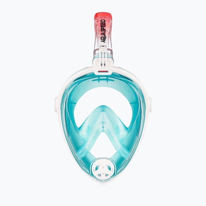 Maska pełnotwarzowa do snorkelingu AQUA-SPEED Spectra 2.0 biała/niebieska 2