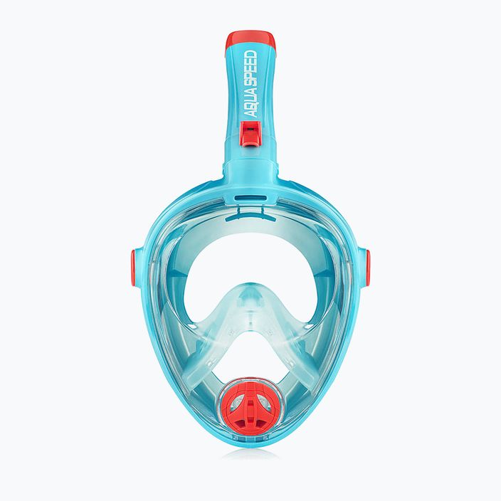 Maska pełnotwarzowa do snorkelingu dziecięca AQUA-SPEED Spectra 2.0 Kid turkusowa 6