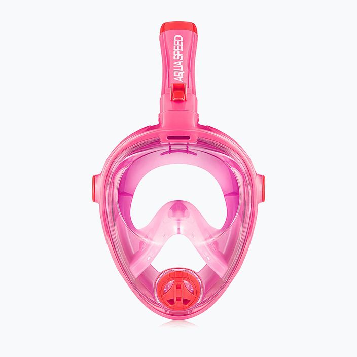 Maska pełnotwarzowa do snorkelingu dziecięca AQUA-SPEED Spectra 2.0 Kid różowa 7085 2