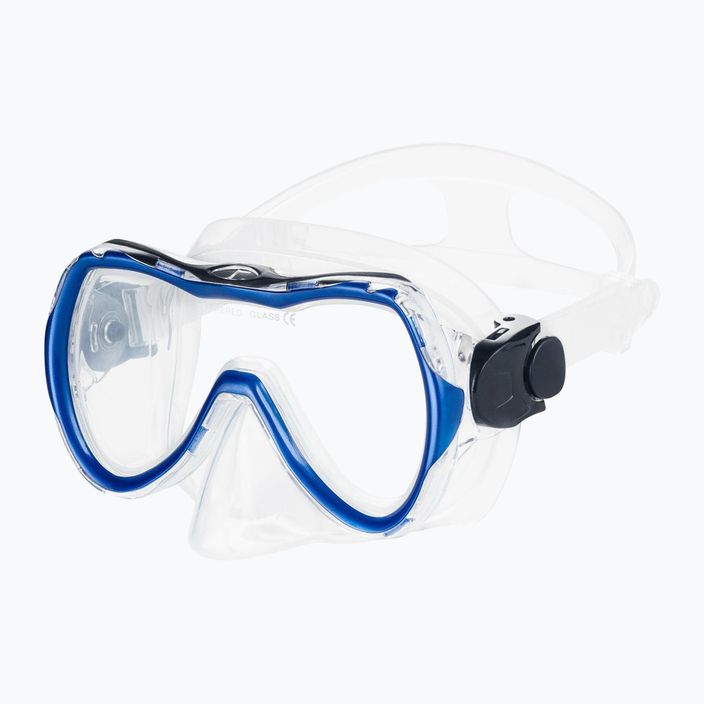 Zestaw do snorkelingu AQUA-SPEED Enzo + Evo maska + fajka + worek niebieski 2