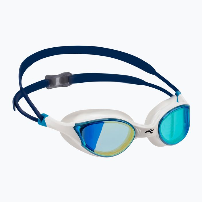 Okulary do pływania AQUA-SPEED Vortex Mirror białe/niebieskie