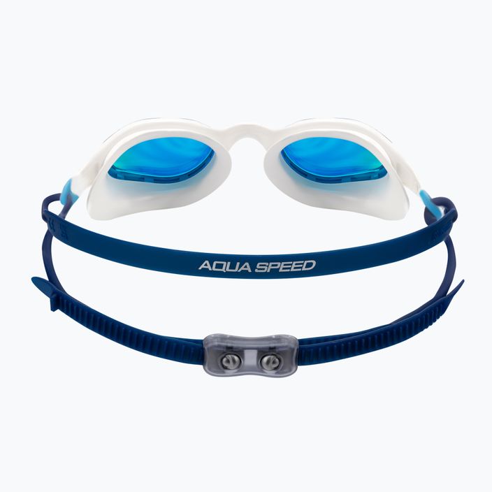 Okulary do pływania AQUA-SPEED Vortex Mirror białe/niebieskie 4