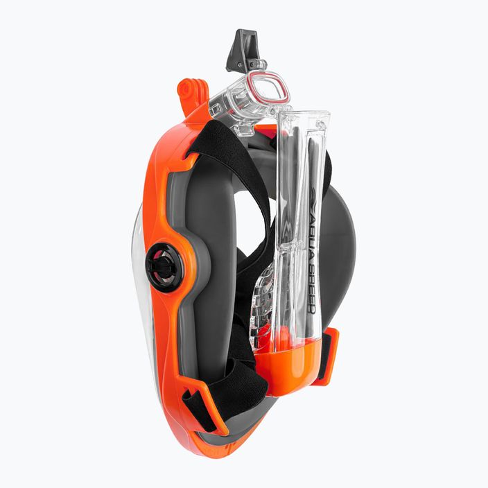 Maska pełnotwarzowa do snorkelingu AQUA-SPEED Spectra 2.0 czarna/pomarańczowa 5