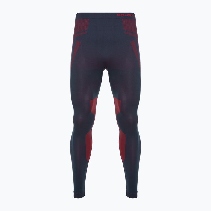 Spodnie termoaktywne męskie Brubeck LE13270 Dry ciemnoniebieskie/ czerwone 3
