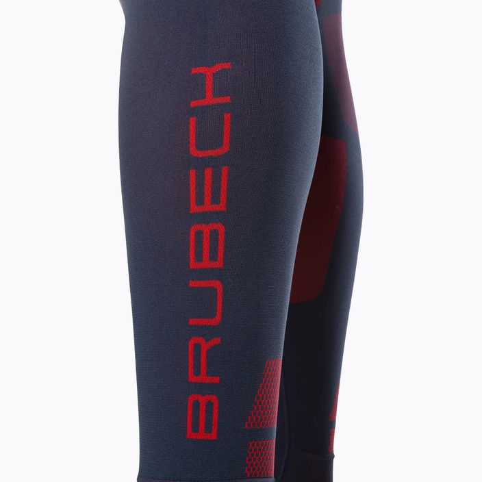 Spodnie termoaktywne męskie Brubeck LE13270 Dry ciemnoniebieskie/ czerwone 5