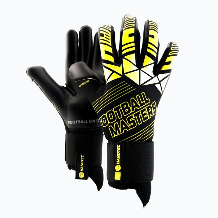 Rękawice bramkarskie Football Masters Fenix czarne/żółte 4