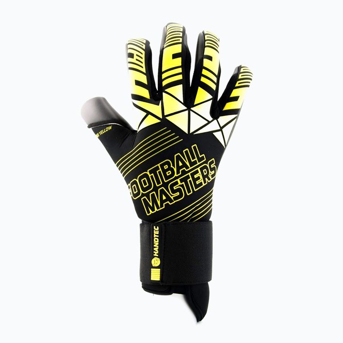 Rękawice bramkarskie Football Masters Fenix czarne/żółte 5