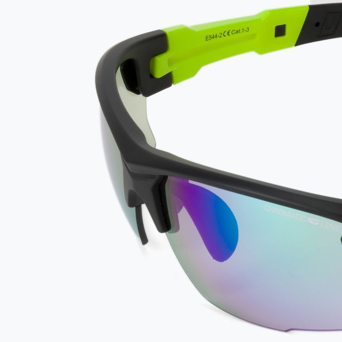 Okulary przeciwsłoneczne GOG Steno C matt black/green/ polychromatic green 5