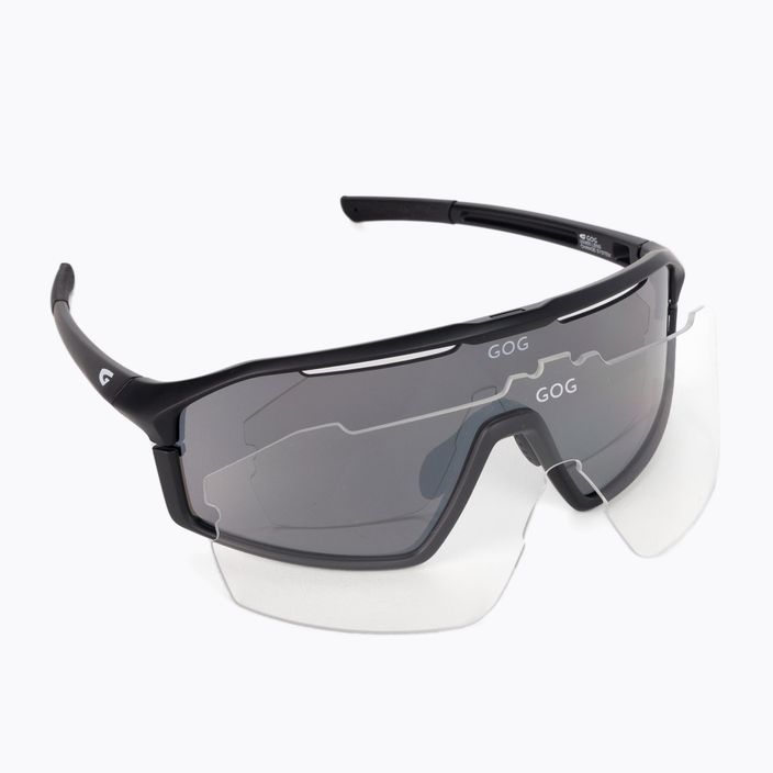 Okulary przeciwsłoneczne GOG Odyss matt black/flash mirror
