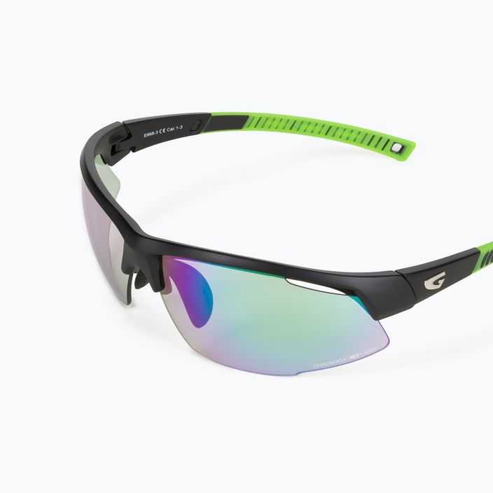Okulary przeciwsłoneczne GOG Falcon C matt black/green/ polychromatic green 5