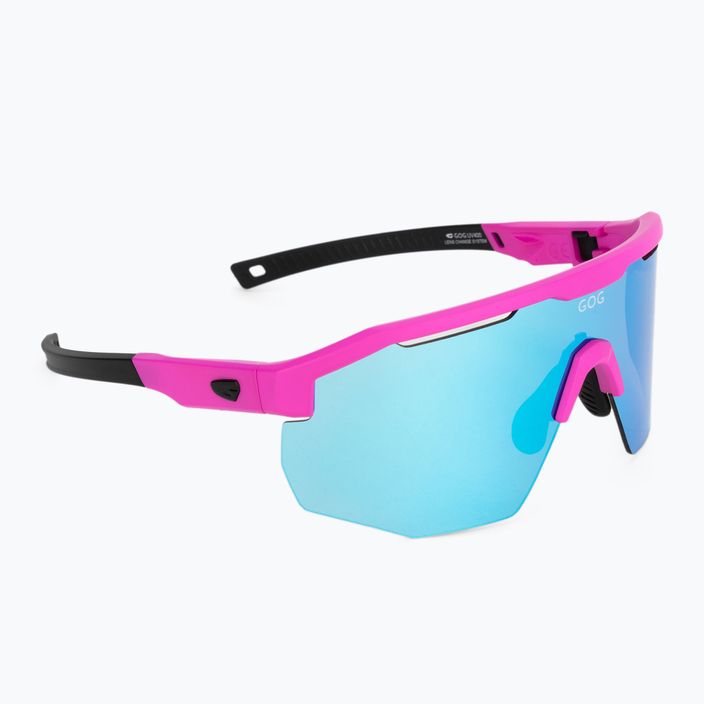 Okulary przeciwsłoneczne GOG Argo matt neon pink/black/white-blue 2