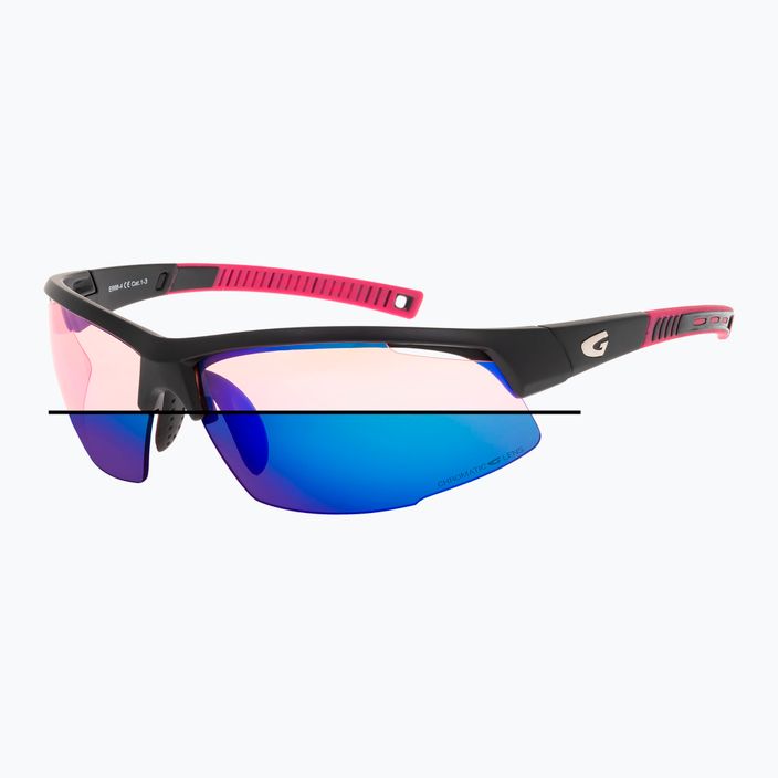 Okulary przeciwsłoneczne GOG Falcon C matt black/pink/polychromatic blue 9