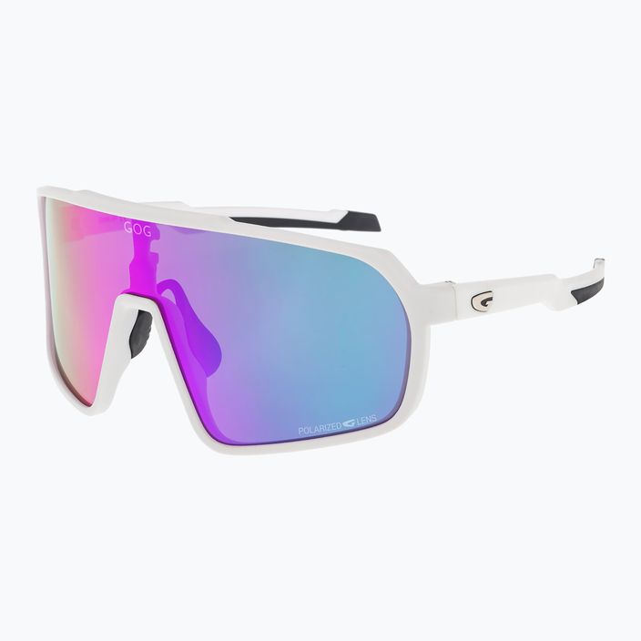 Okulary przeciwsłoneczne GOG Okeanos matt white/black/ polychromatic purple green 5