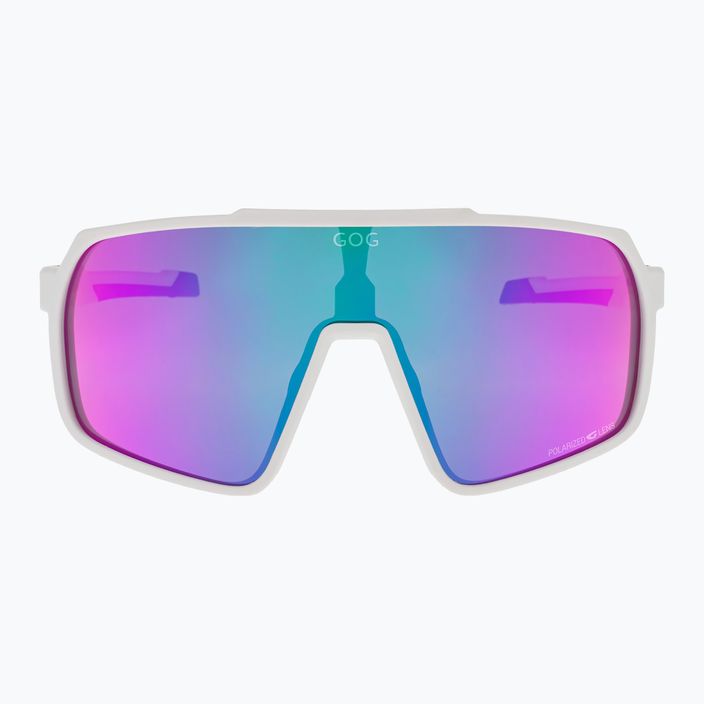Okulary przeciwsłoneczne GOG Okeanos matt white/black/ polychromatic purple green 6