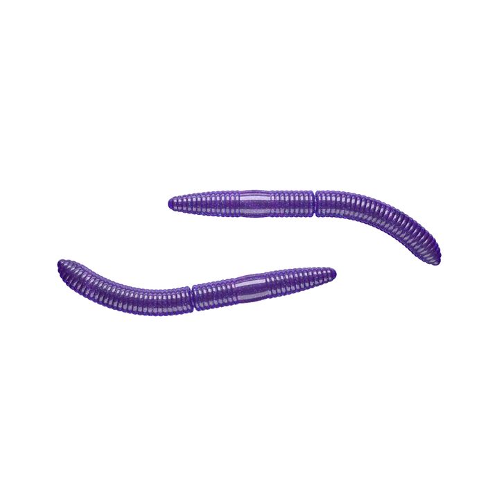 Przynęta gumowa Libra Lures Fatty D'Worm Krill 10 szt. purple with glitter 2