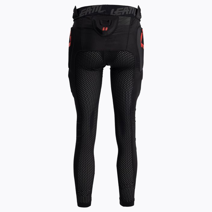Spodnie rowerowe z ochraniaczami męskie Leatt Impact 3DF 6.0 black/red 2
