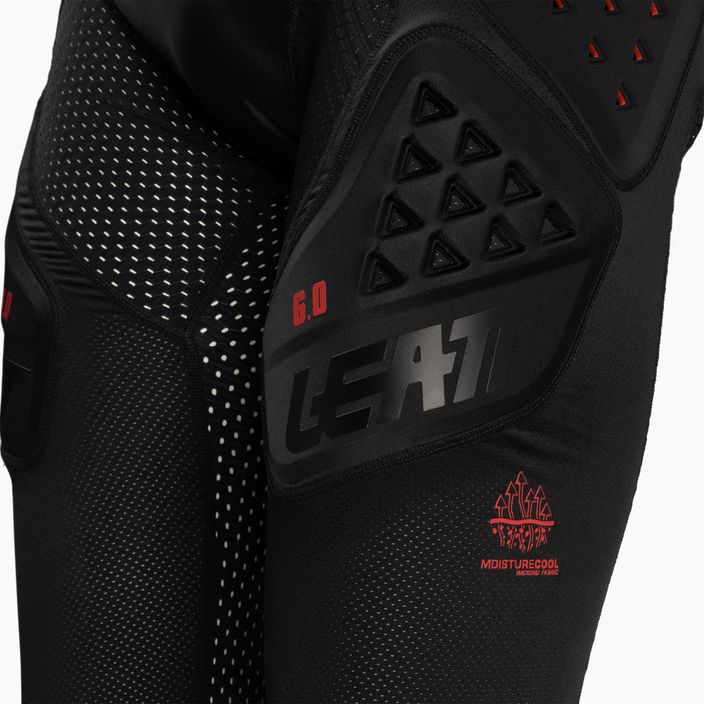Spodnie rowerowe z ochraniaczami męskie Leatt Impact 3DF 6.0 black/red 3