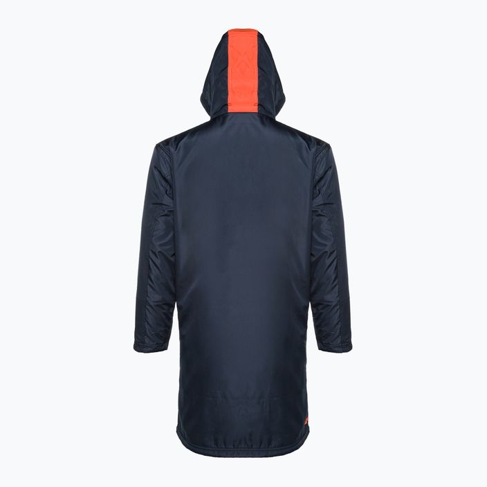 Płaszcz ZONE3 Robe Fleece Parka navy/grey/orange 2