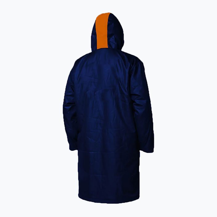 Płaszcz ZONE3 Robe Fleece Parka navy/grey/orange 7