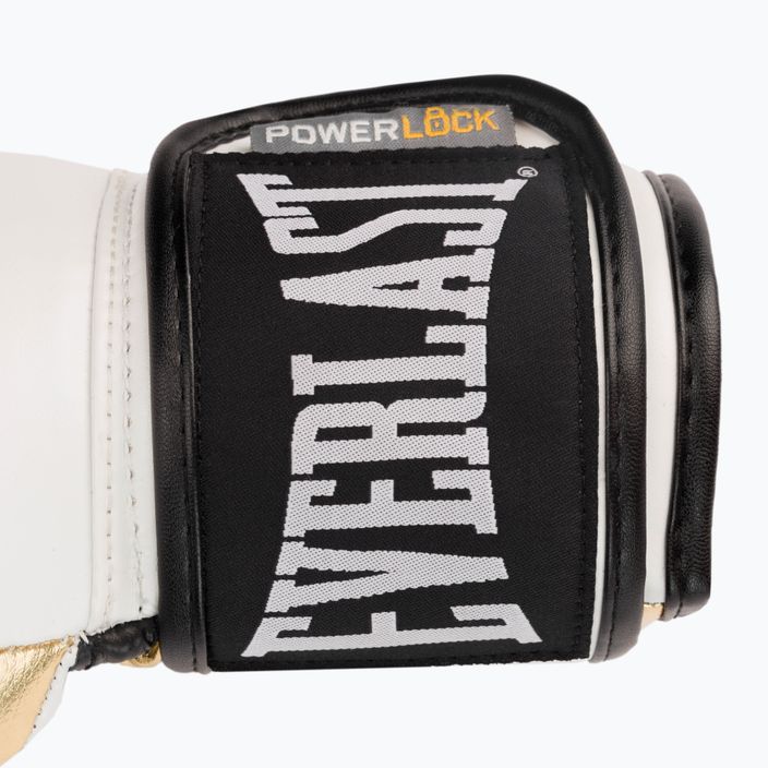 Rękawice bokserskie męskie Everlast Powerlock Pu białe 2200 5