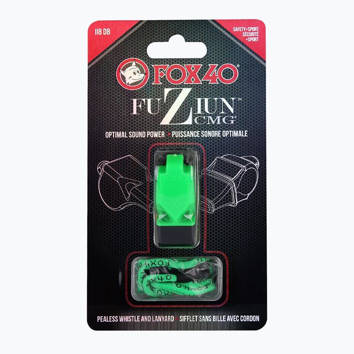 Gwizdek ze sznurkiem Fox 40 Fuzion CMG neon green 4