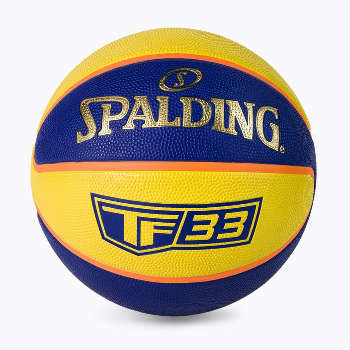 Piłka do koszykówki Spalding TF-33 Official żółta/niebieska rozmiar 6