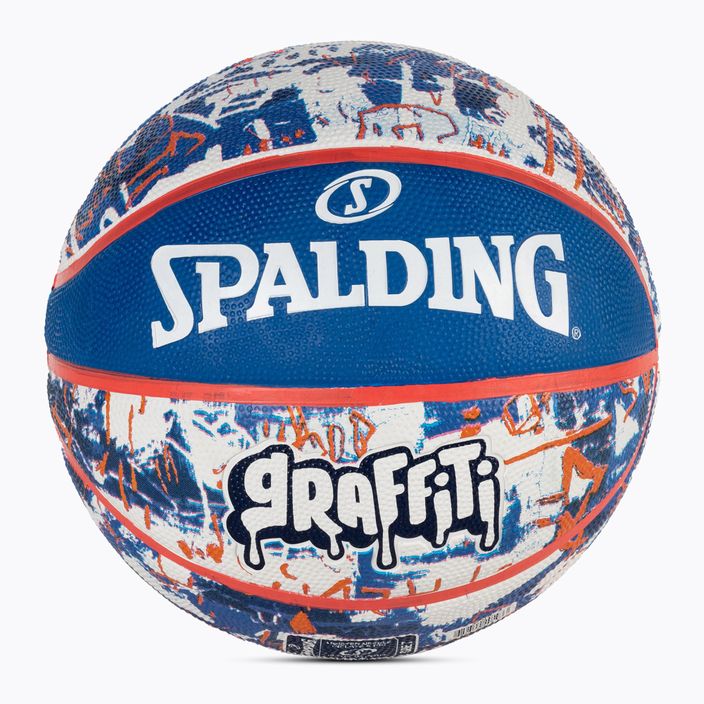 Piłka do koszykówki Spalding Graffiti niebieska/czerwona rozmiar 7