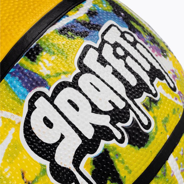 Piłka do koszykówki Spalding Graffiti zielona/żółta rozmiar 7 3