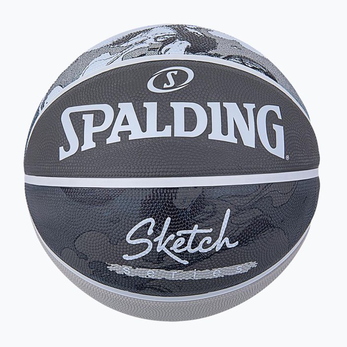 Piłka do koszykówki Spalding Sketch Jump czarna/szara rozmiar 7 4