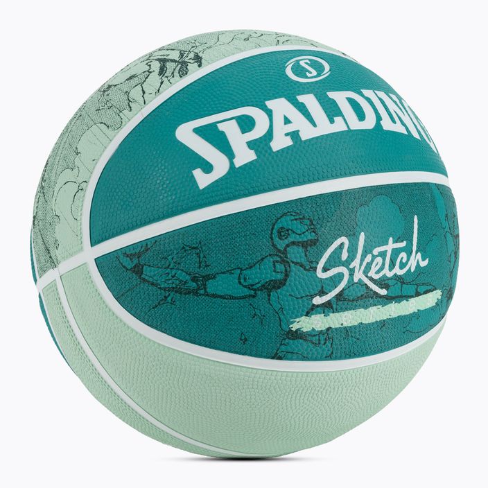 Piłka do koszykówki Spalding Sketch Crack niebieska/błękitna rozmiar 7 2