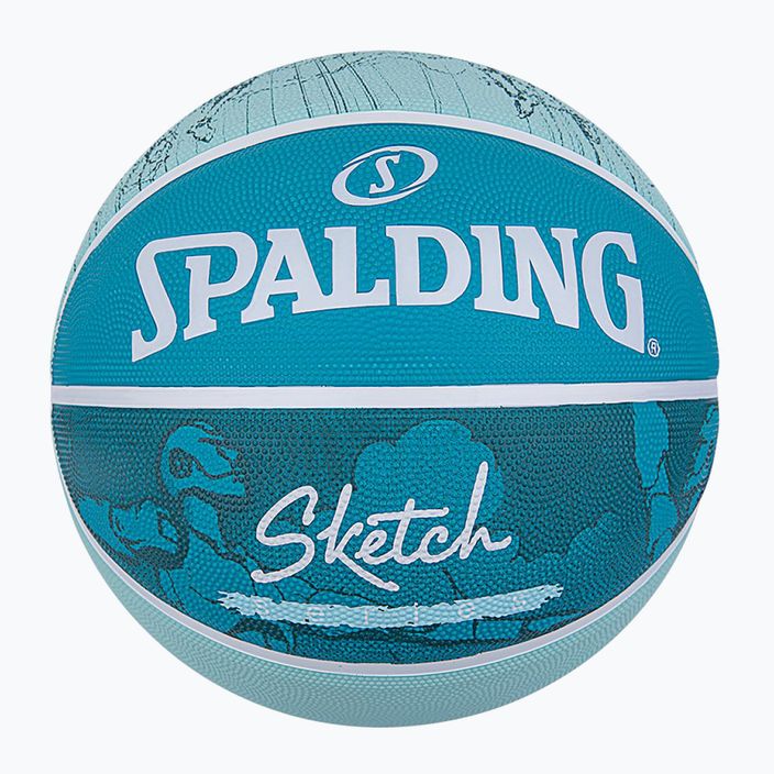 Piłka do koszykówki Spalding Sketch Crack niebieska/błękitna rozmiar 7 4