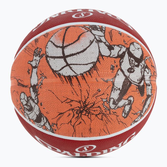 Piłka do koszykówki Spalding Sketch Dribble czerwona/biała rozmiar 7 3