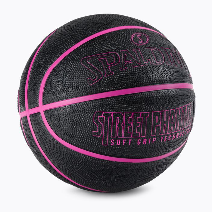Piłka do koszykówki Spalding Phantom czarna/różowa rozmiar 7 2